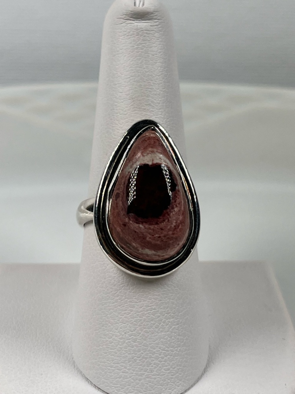 925 Solid Sterling Silver Mexican Fire Opal Gemstone Ring Size 8.25
